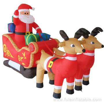 Festival Luxury inflatable Santa Reindeer Sleigh